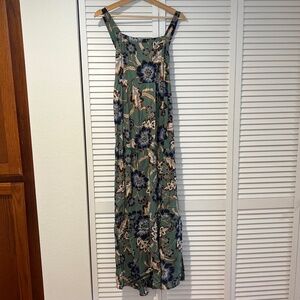 O'Neill Maxwell Print Tank Maxi Dress Small, MOSS